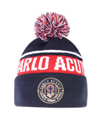 Circular Custom Jacquard Beanie with Pom Pom