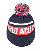 Circular Custom Jacquard Beanie with Pom Pom