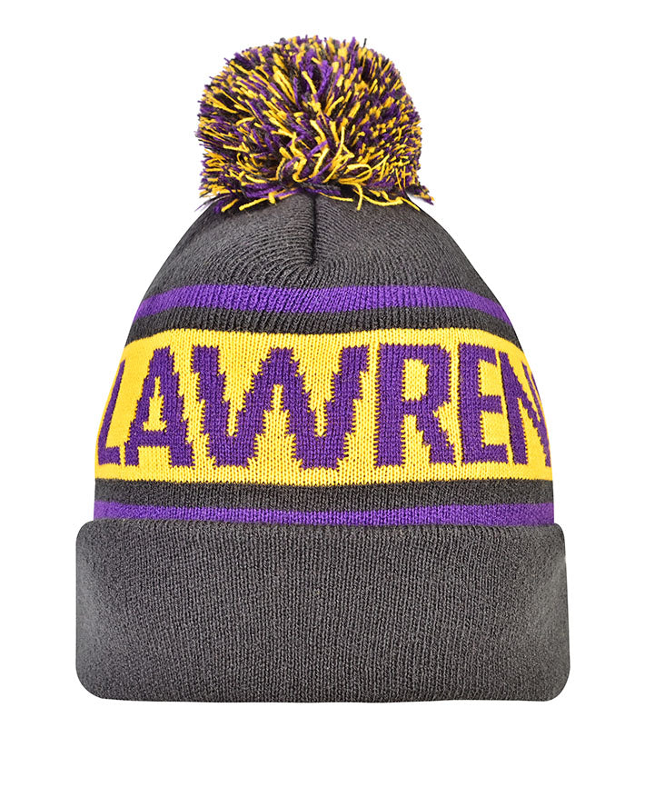 Circular Custom Jacquard Beanie with Pom Pom