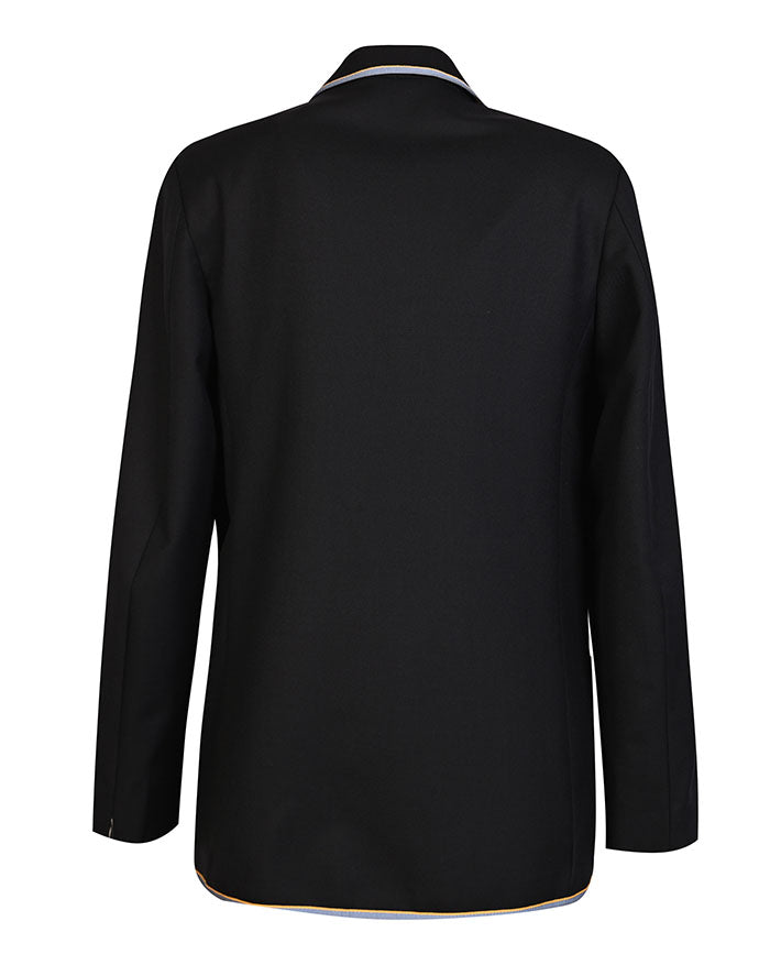 Unisex Twill Blazer with Braid around Edge