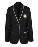 Female Blazer with Braided Edge and Pockets