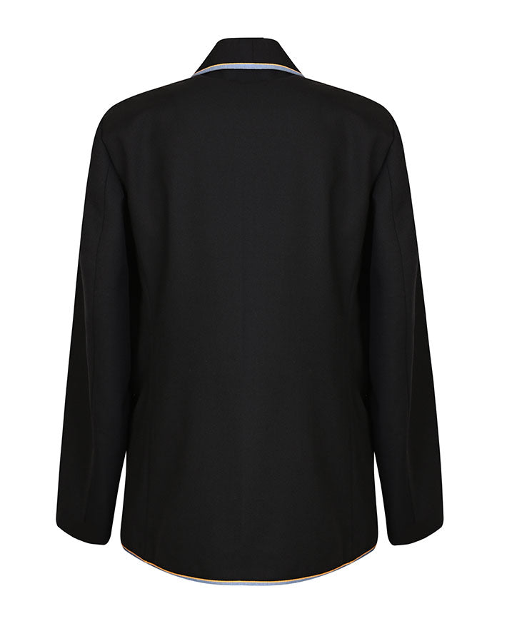 Female Blazer with Braided Edge and Pockets