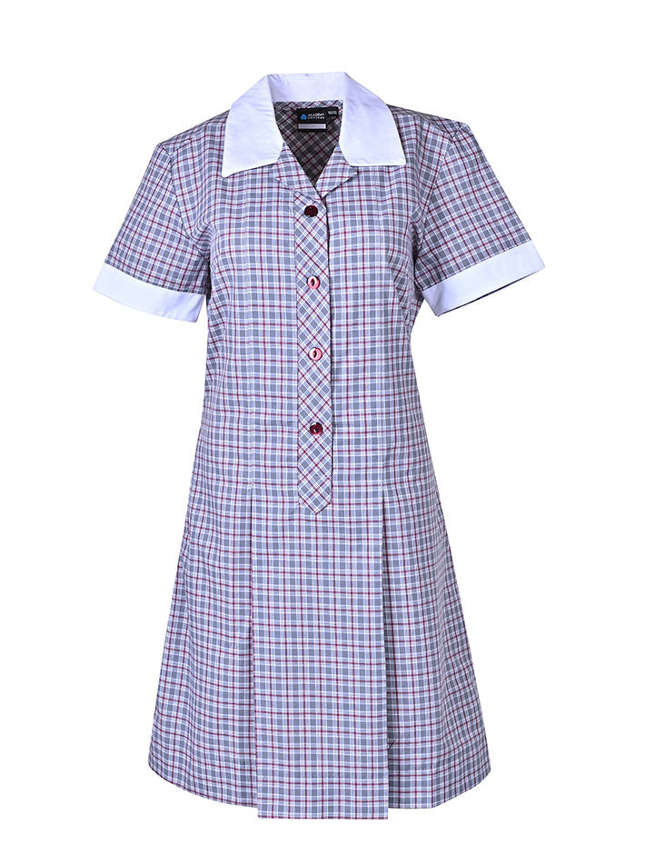 Summer dress with contrast collar and cuff