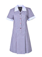 Summer dress with contrast collar and cuff
