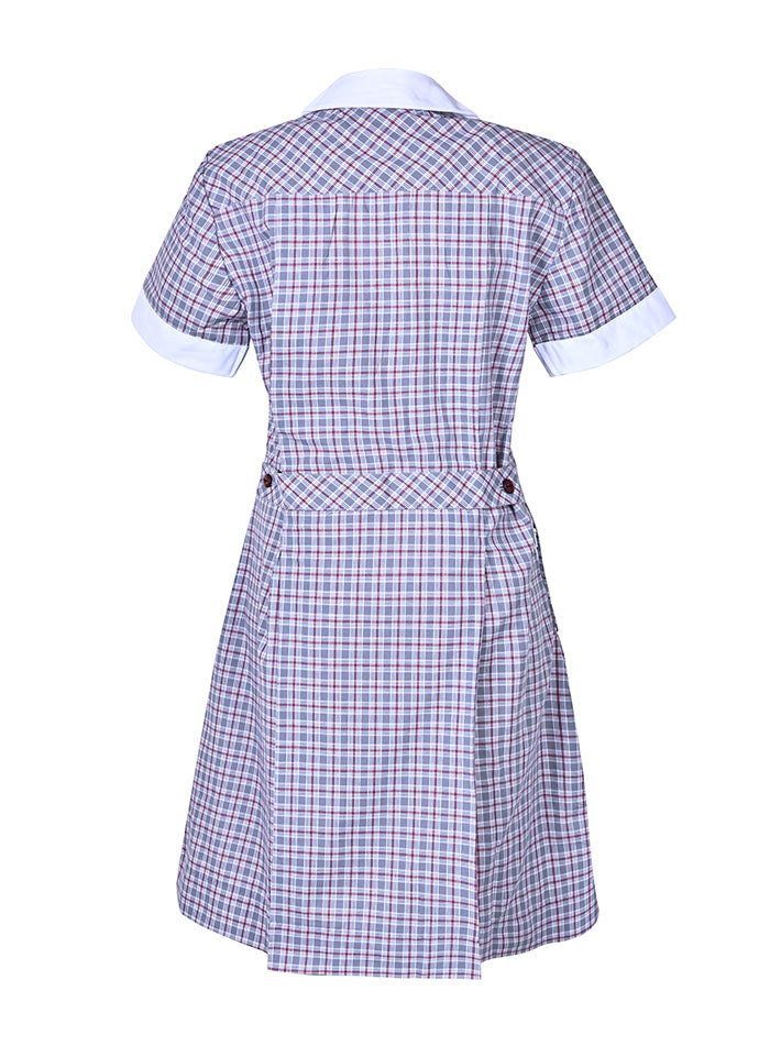 Summer dress with contrast collar and cuff