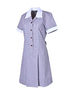 Summer dress with contrast collar and cuff