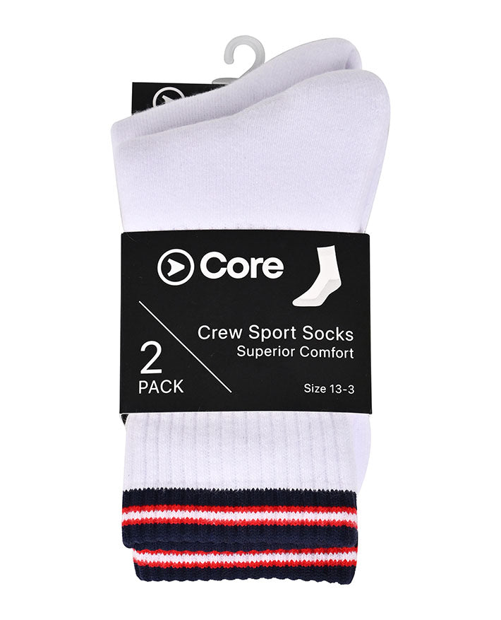 Striped Sports Socks - 2 Pack