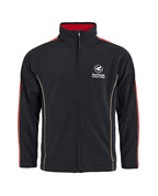 Soft shell jacket with piping