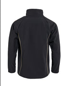 Soft shell jacket with piping