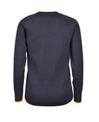 Wool Blend Jumper - Tip Stripe Neck & Cuffs