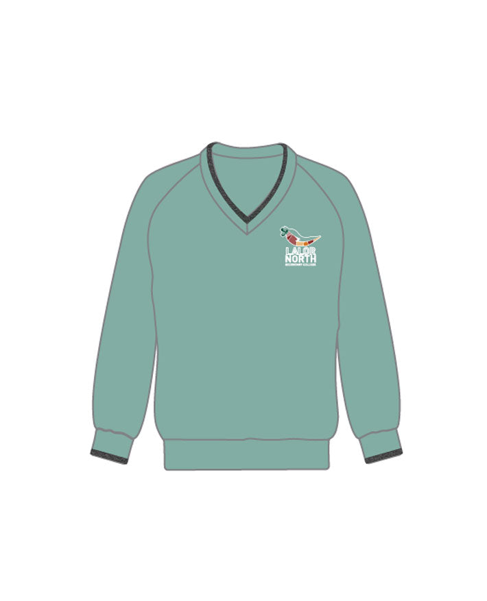 Poly/ Cotton Jumper with Tip Stripes on Neck & Cuffs