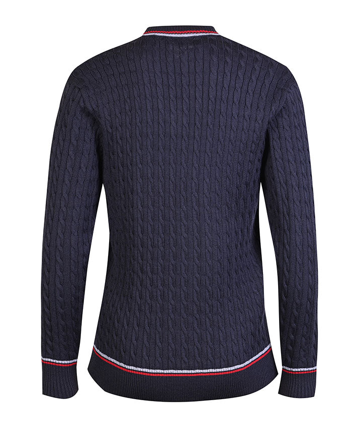 MOR Wool Blend Textured V Neck Jumper