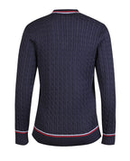 MOR Wool Blend Textured V Neck Jumper