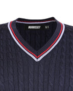 MOR Wool Blend Textured V Neck Jumper