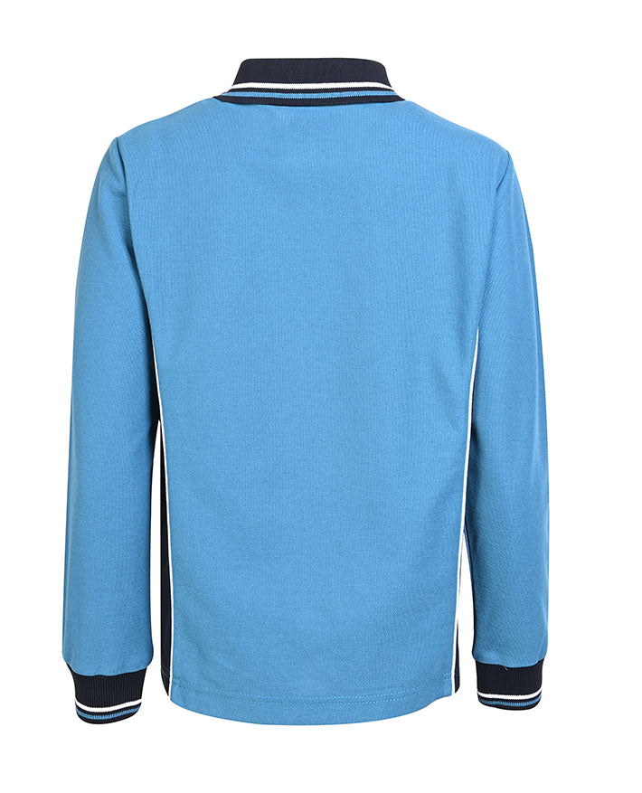 LS Polo with stripe collar and cuff