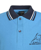 LS Polo with stripe collar and cuff