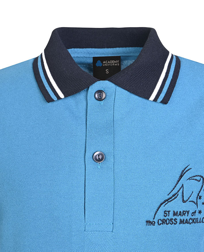 LS Polo with stripe collar and cuff