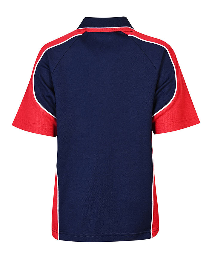 S/S Raglan polo with contrast panels