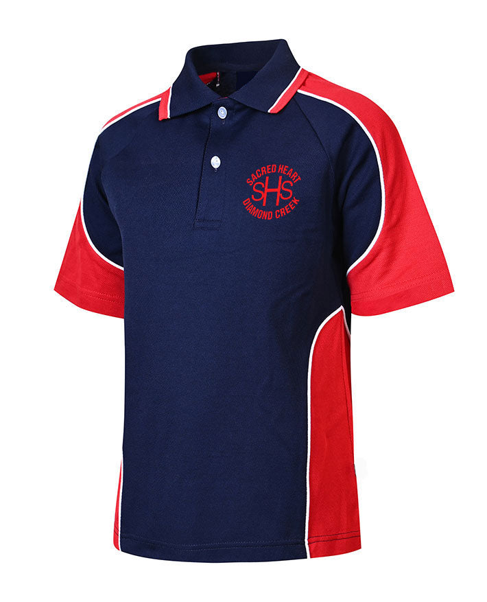 S/S Raglan polo with contrast panels