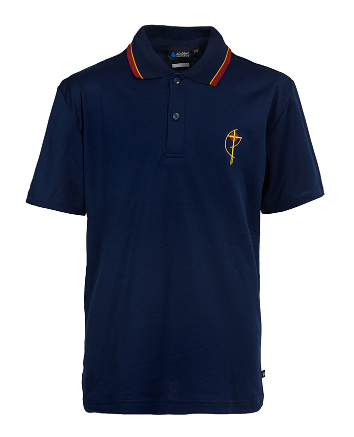 SS CB Mesh Polo-Stripe Collar