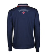 CB Mesh LS Polo w Striped Collar & Piped_Placket