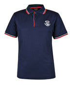 CB Mesh SS Polo w Striped Collar & Piped_Placket