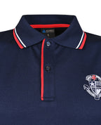 CB Mesh SS Polo w Striped Collar & Piped_Placket
