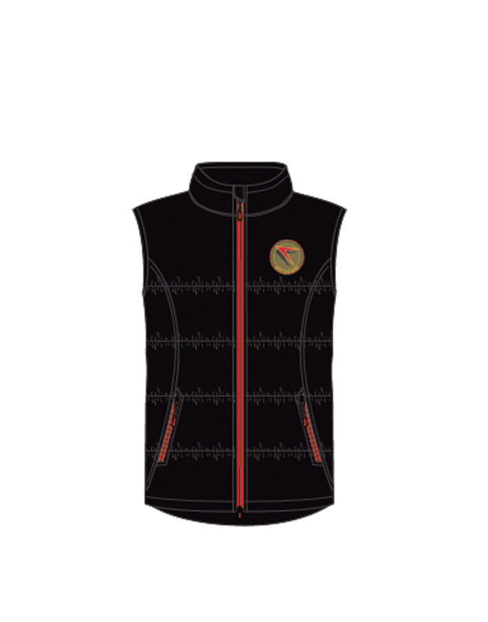 Puffa Vest with Contrast Zips