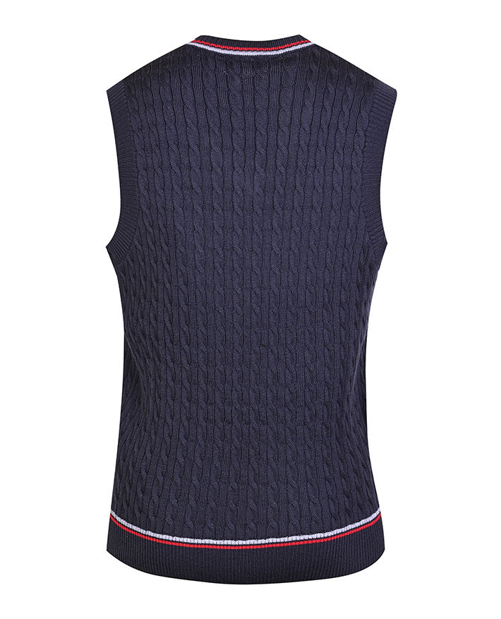 MORRISSEY Wool Blend Textured V Neck Vest