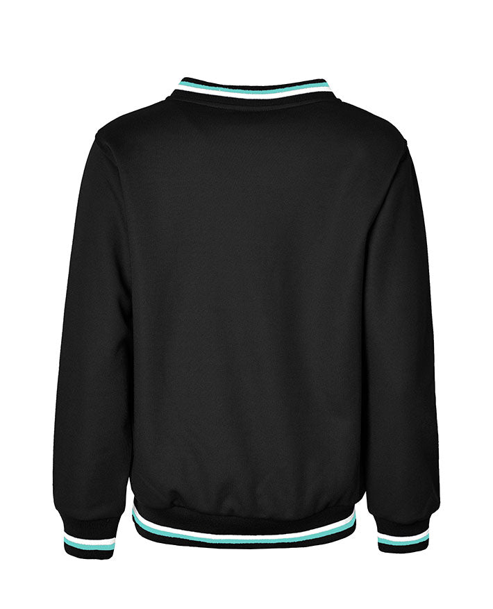 V-Neck Tracksuiting Windcheater - Stripe Rib