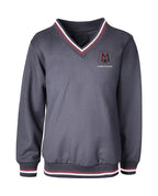 V-Neck Tracksuiting Windcheater - Stripe Rib