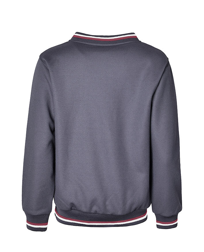 V-Neck Tracksuiting Windcheater - Stripe Rib