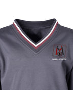 V-Neck Tracksuiting Windcheater - Stripe Rib