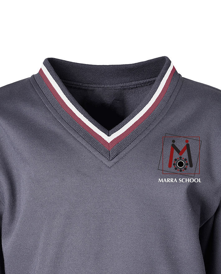 V-Neck Tracksuiting Windcheater - Stripe Rib