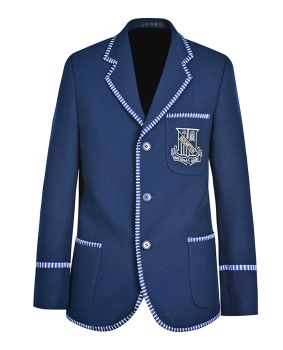 Flannel Blazer with Braid