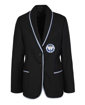 Female Blazer with Braided Edge and Pockets