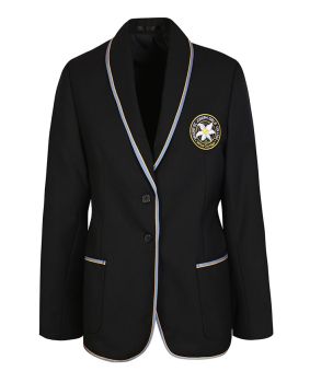 Female Blazer with Braided Edge and Pockets