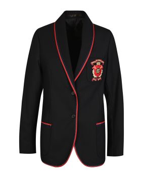 Blazer with Braided Edge & Pockets+Chest Pocket