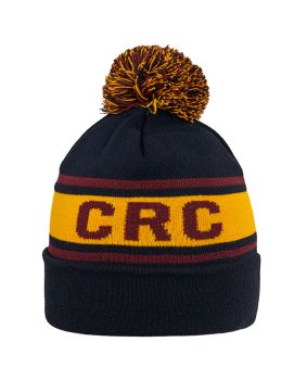 Circular Custom Jacquard Beanie with Pom Pom