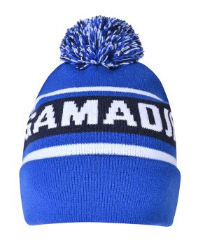 Circular Custom Jacquard Beanie with Pom Pom