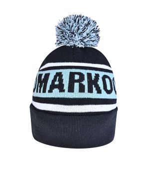 Circular Custom Jacquard Beanie with Pom Pom