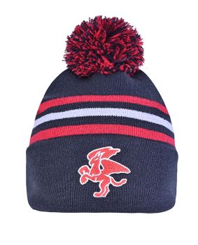 Circular Custom Jacquard Beanie with Pom Pom