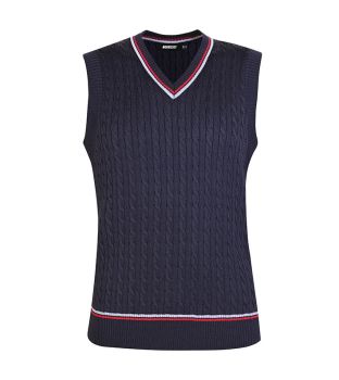 MORRISSEY Wool Blend Textured V Neck Vest