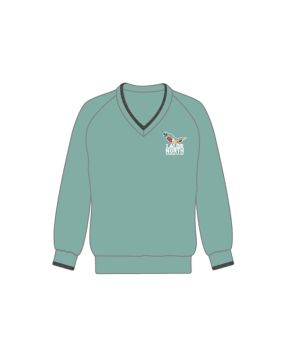 Poly/ Cotton Jumper with Tip Stripes on Neck & Cuffs
