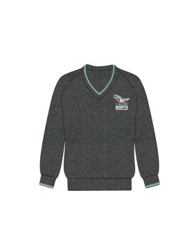 Poly/ Cotton Jumper with Tip Stripes on Neck & Cuffs