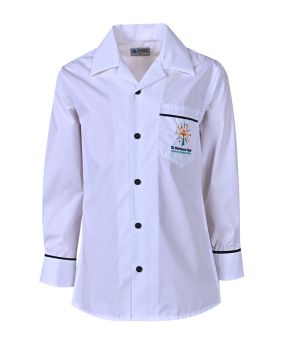 LS Open neck shirt with contrast piping